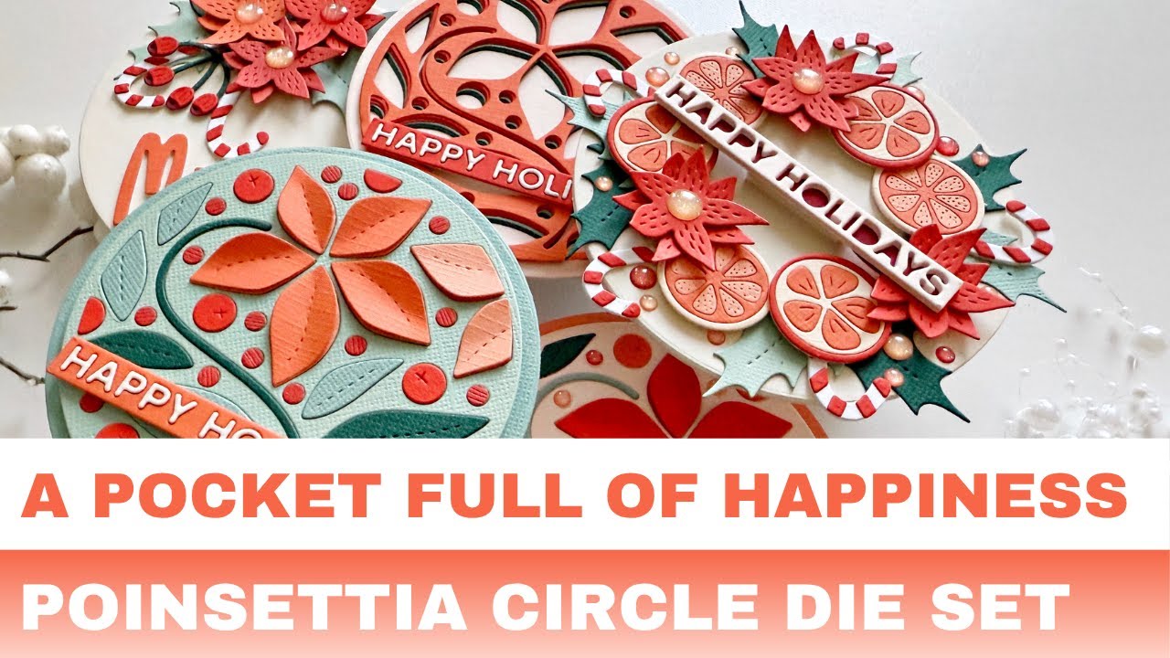 #171 In Focus: Poinsettia Circle and Christmas Wreath Die Sets