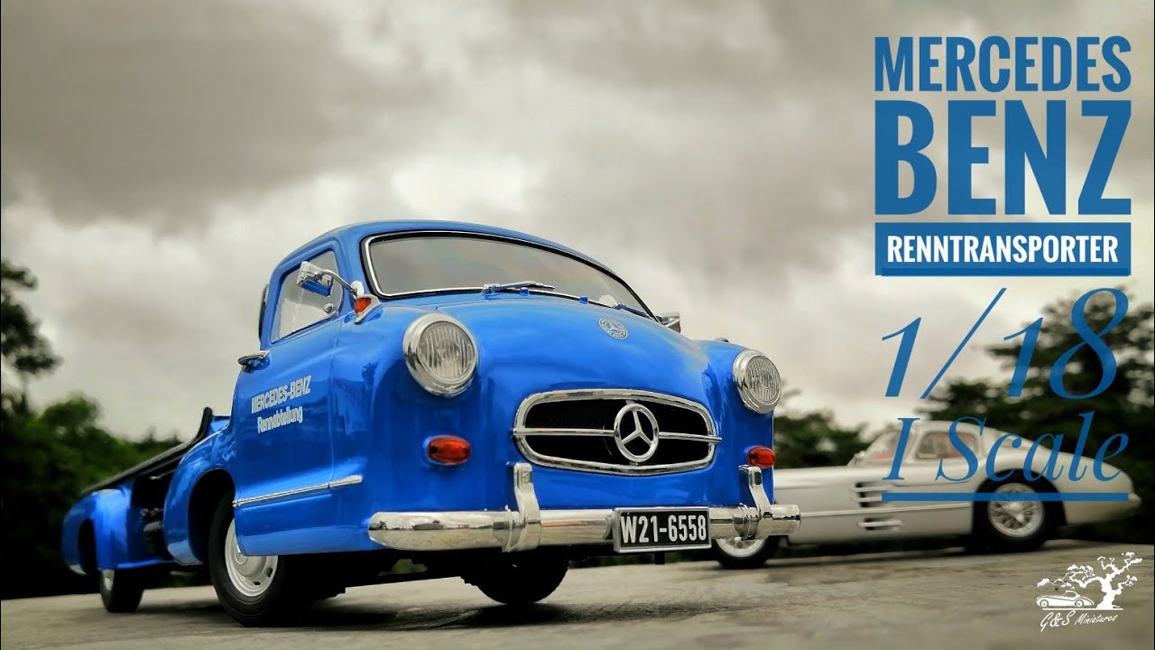 Mercedes Benz Renntransporter 1955 (Blue Wonder) 1/18 I Scale - Unboxing, Review and Photoshoot