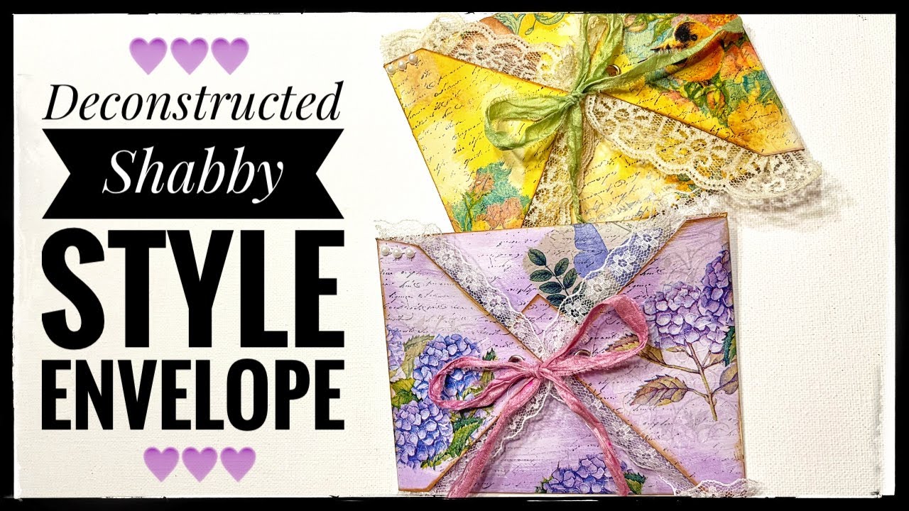 Junk Journal Ephemera - Deconstructed Shabby Style Envelope