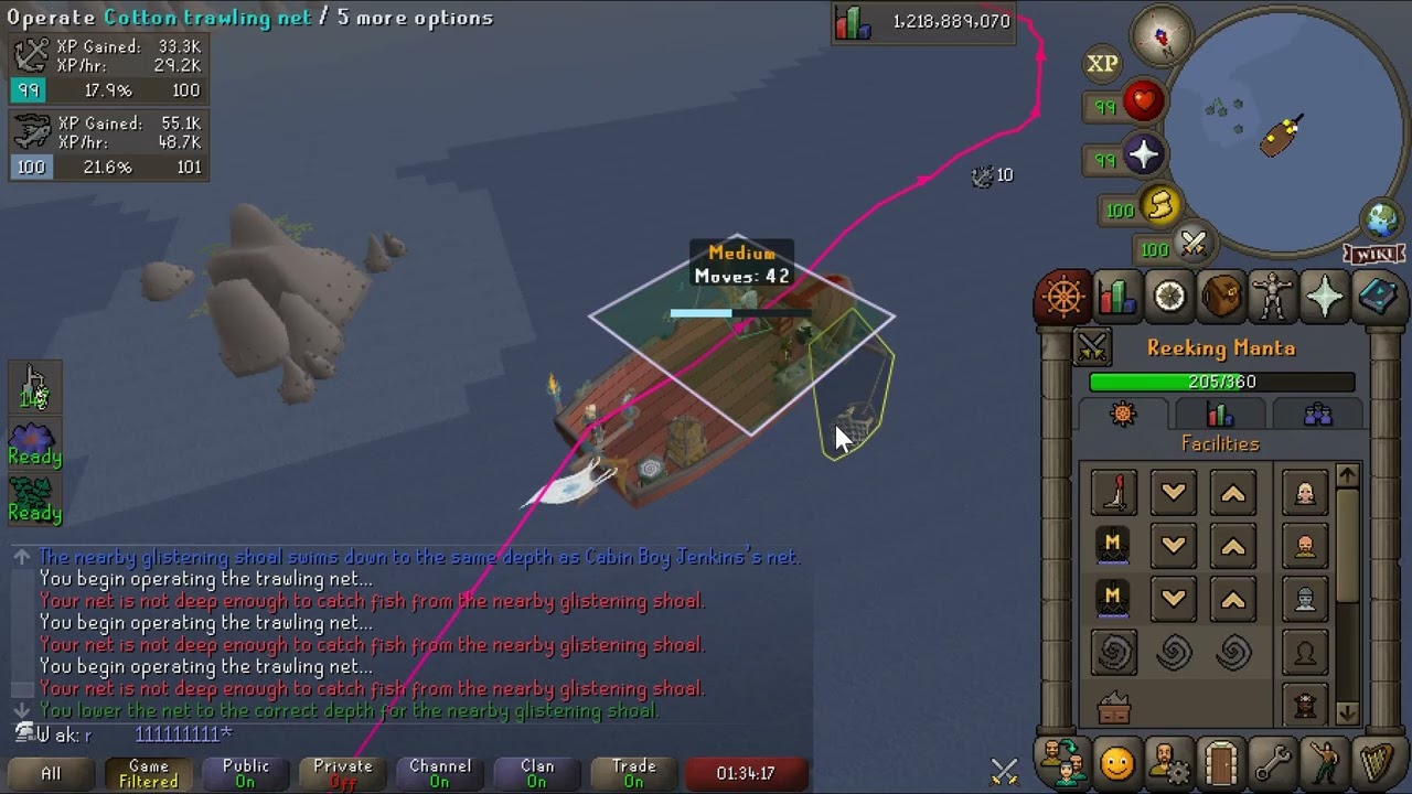 yellowfin trawling | 48k fishing, 28k sailing