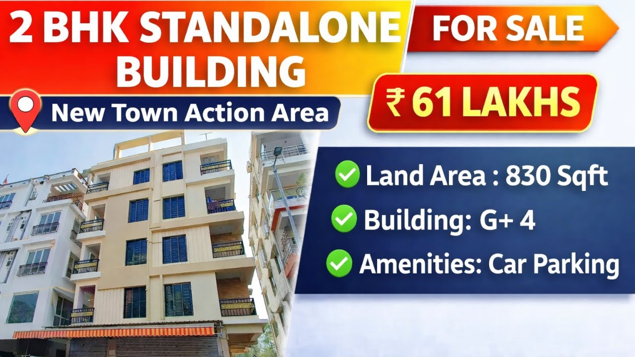 ₹61 Lakhs 2 BHK Standalone Building in Newtown Action Area 1 😍 | Full Property Tour #trending