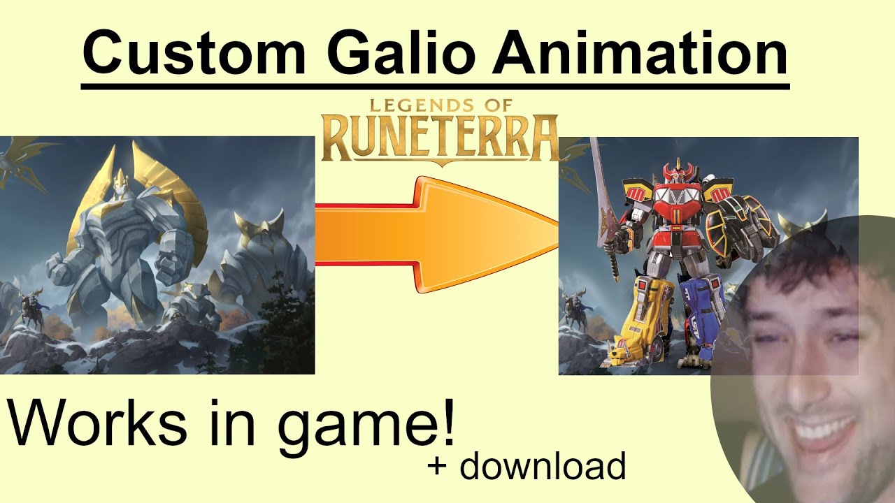In game Galio Power Rangers Level-Up animation [Legends of Runeterra][LoR] + Install Tutorial