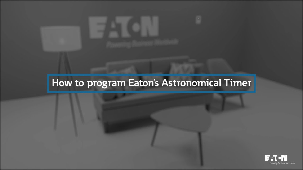 How to program Eaton's astronomical timer