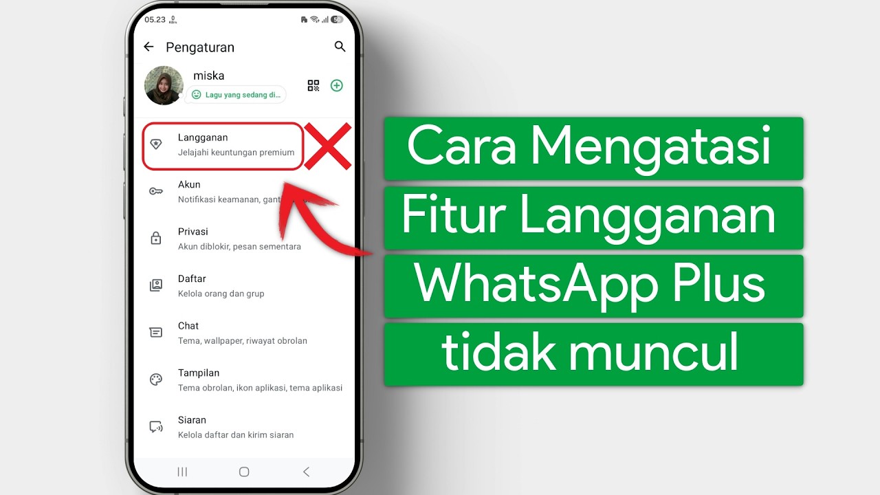 Cara Mengatasi Fitur Langganan WhatsApp Plus tidak muncul