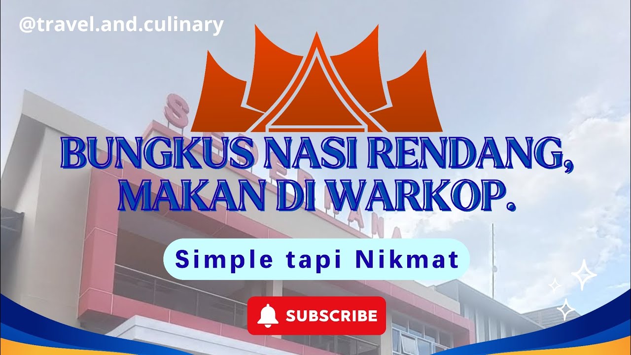 Bungkus Nasi Rendang, Makan di Warkop | Simple tapi Nikmat.