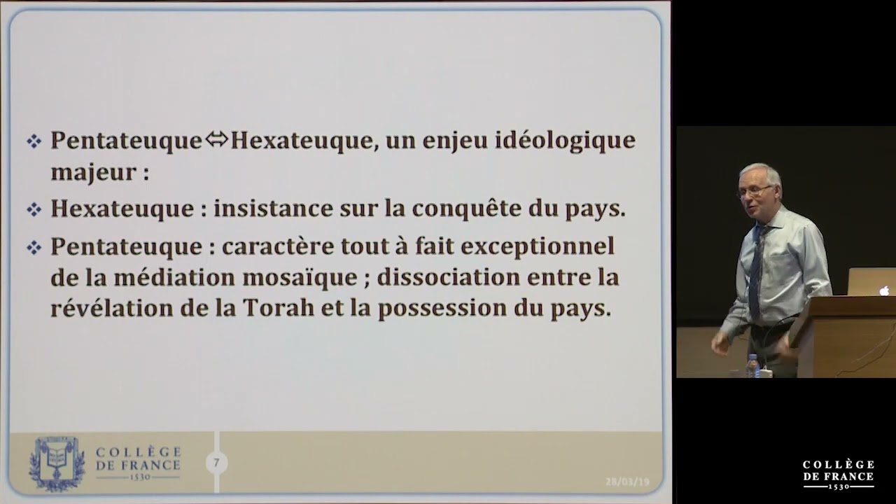 Naissance de la Bible. Anciennes et nouvelles hypothèses (I) (3) - Thomas Römer (2018-2019)