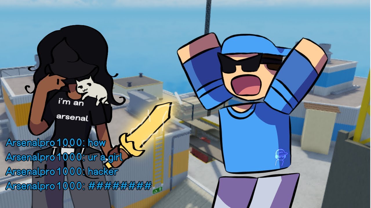 DESTROYING TOXIC PLAYERS WHILE BEING IN A FANS ACCOUNT (ROBLOX ARSENAL)