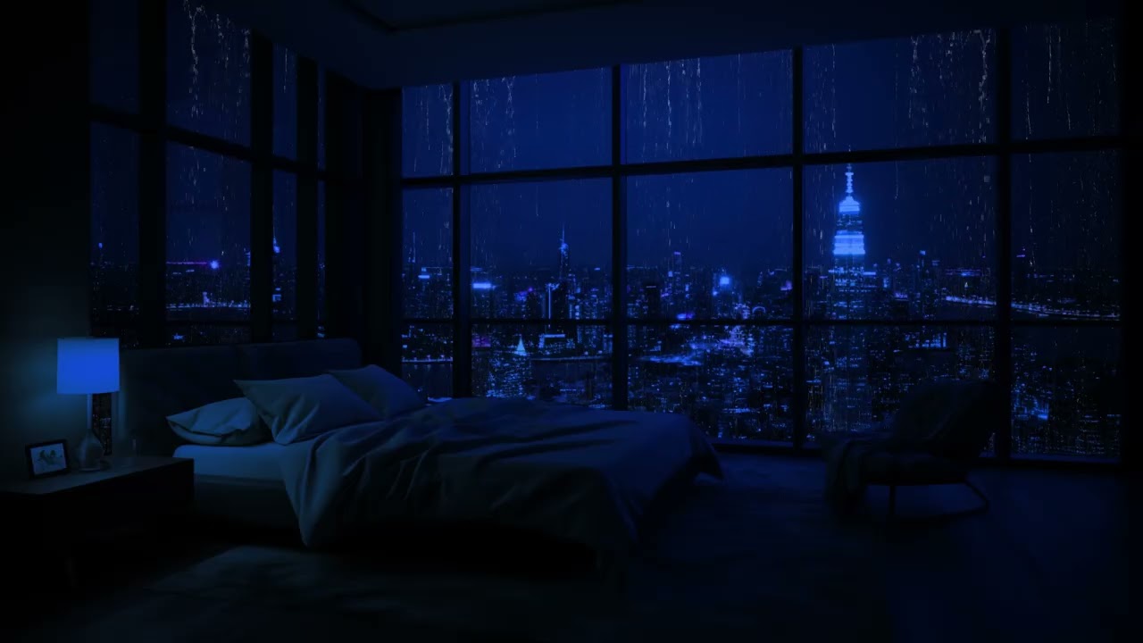 Rainy City Night: 24 Hours of Rain Sounds for Ultimate Relaxation 🌙🌧️