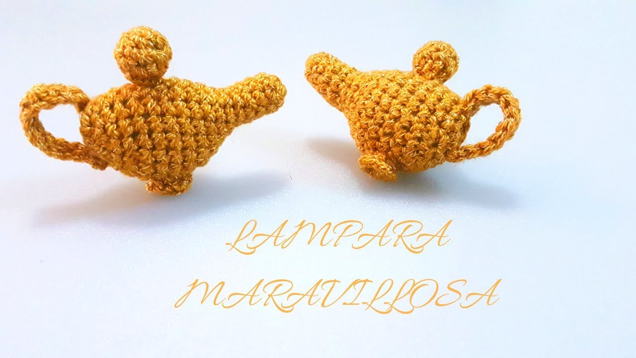 Como tejer la LAMPARA MARAVILLOSA  de ALADDIN AMIGURUMI a CROCHET 🧞