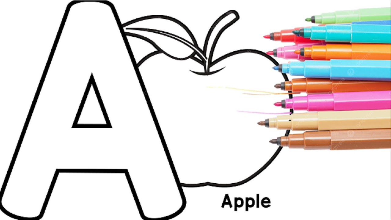 Learn ABC Colors 🎨 | A is for Apple 🍎 B is for Bear 🐻 C is for Cat 🐱 | Little Colors Kids