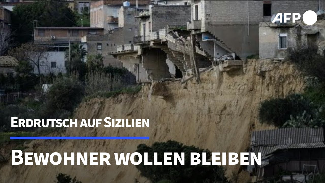 Erdrutsch auf Sizilien: Dorfbewohner wollen bleiben | AFP