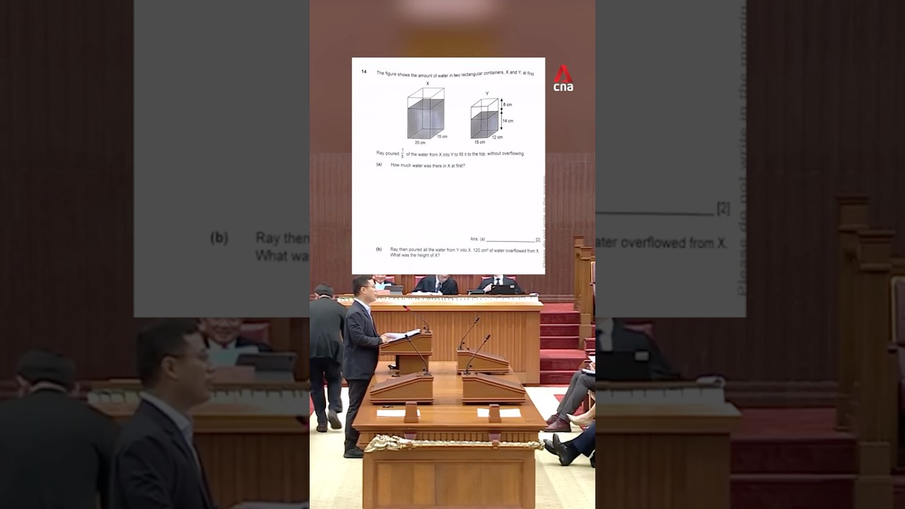 Education Minister Desmond Lee tests the House with PSLE math question