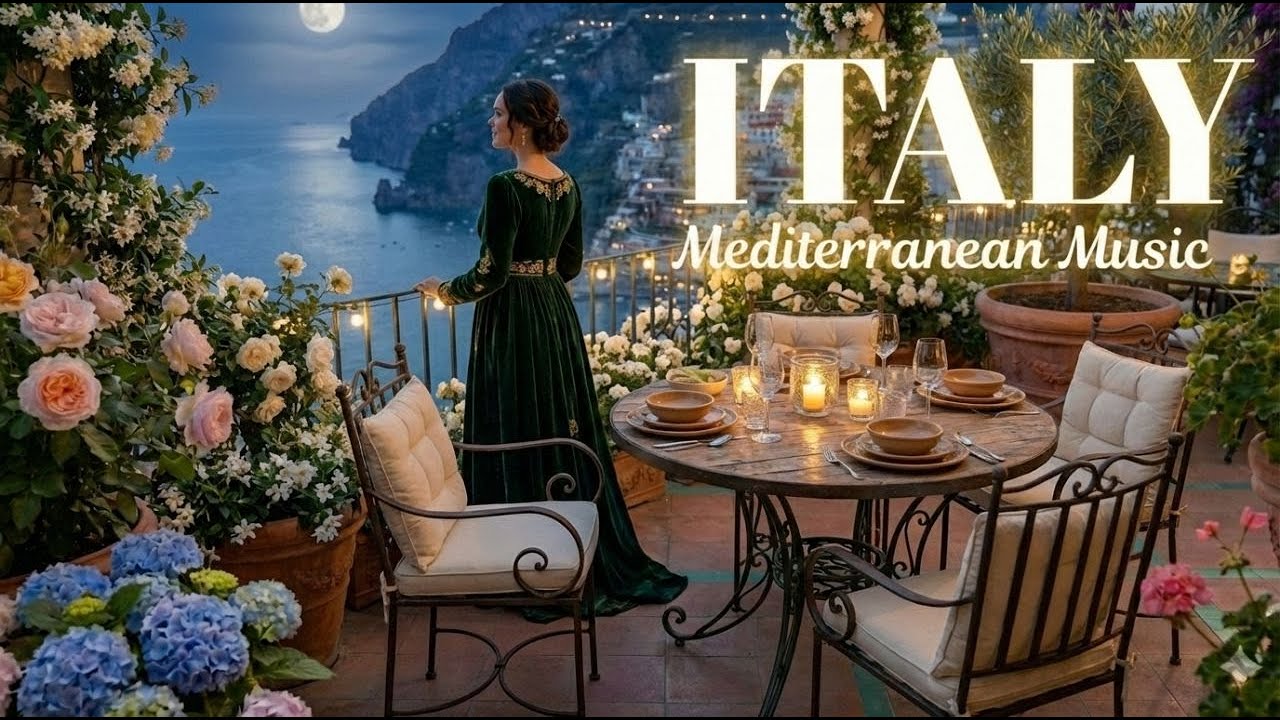 🇮🇹 Italian Vibes & Mediterranean Music 🌴 Peaceful Italian Sounds from Amalfi & Lake Como