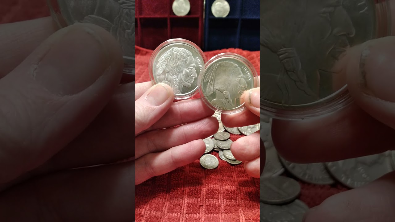 Buffalo rounds. .999 and .9999 pure Silver, can you guess which is which.