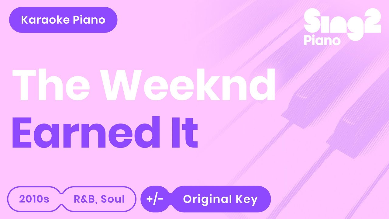 The Weeknd - Earned It (Piano Karaoke)