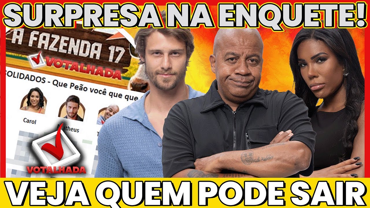 VOTALHADA A FAZENDA 17: Enquete da 8&ordf; Ro&ccedil;a Atualizada &mdash; Quem Fica? Carol, Matheus ou Toninho!