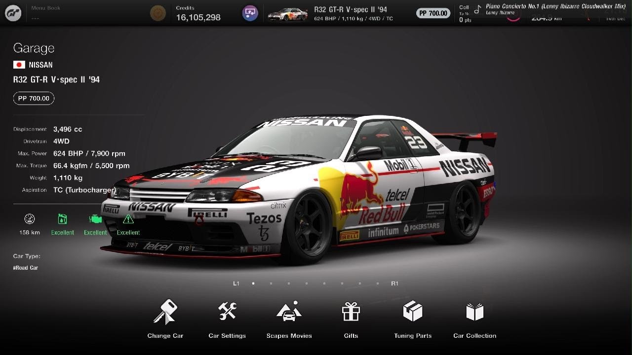 Gran Turismo 7 Nissan Skyline R32 GT-R V-spec II 94 700pp Les Mans money grind + setup 1.66 update
