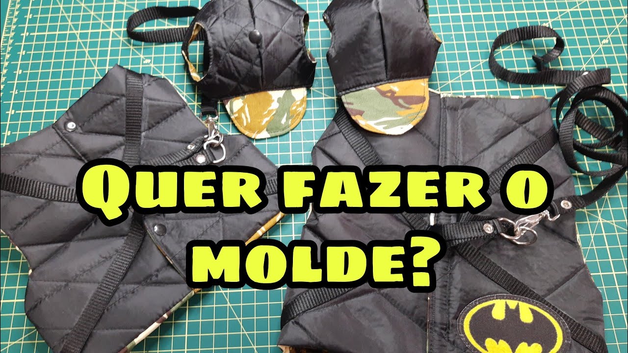 Peitoral Pet/ Sob medidas/ Molde em PDF peitoral e boné na descrição