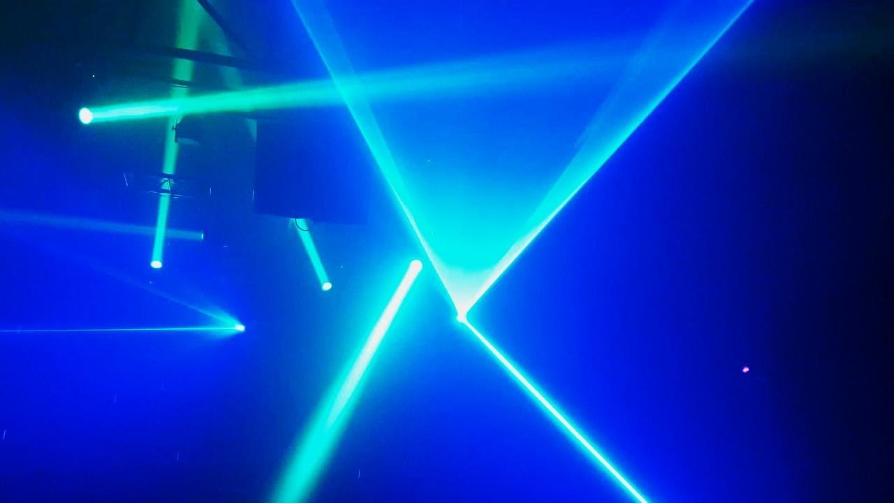 Blue Laser Stage Lights | 8 Hours of Flashing Party Background &bull; 4K 60FPS