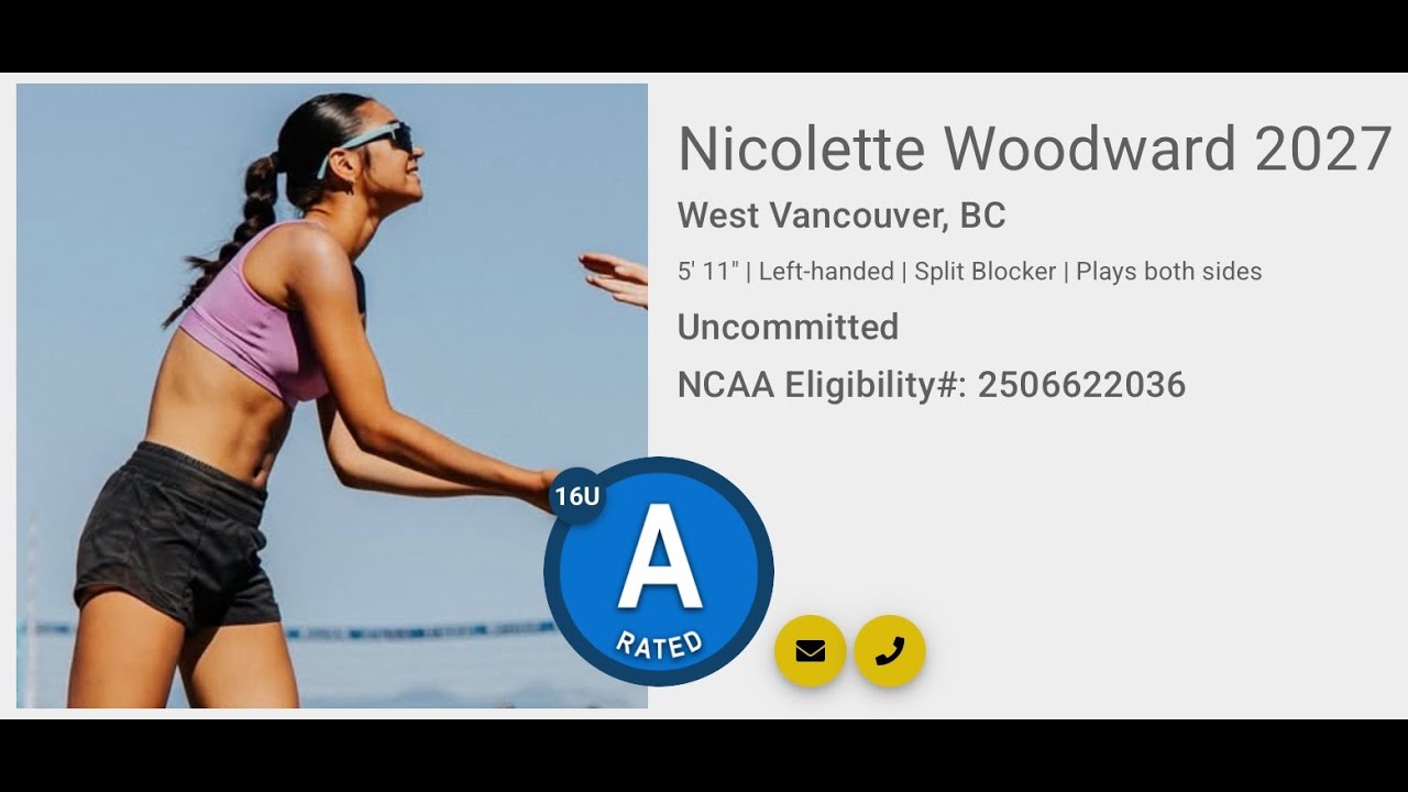 BVNE Player Profile Nicolette Woodward