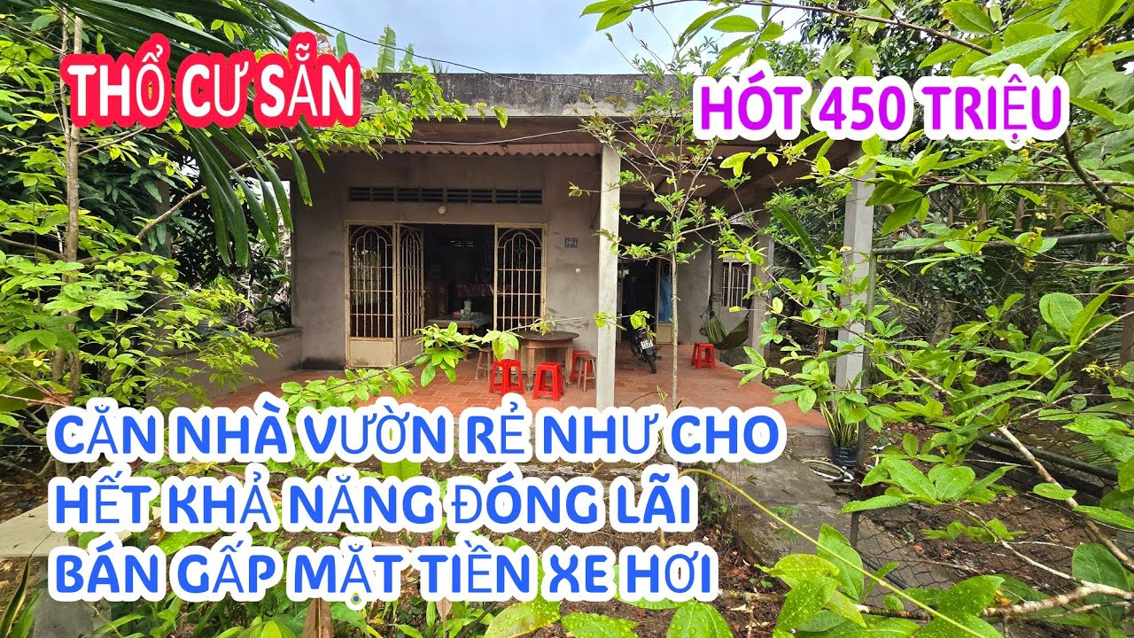 MS:25381 Siêu phẩm nhà vườn giá cực hót 450 triệu - Xe hơi tới nơi xem chốt liền kẻo lở.