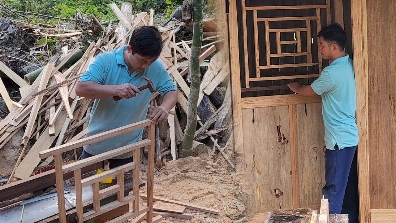 Continue to perfect the house, decorate the windows, and main door.