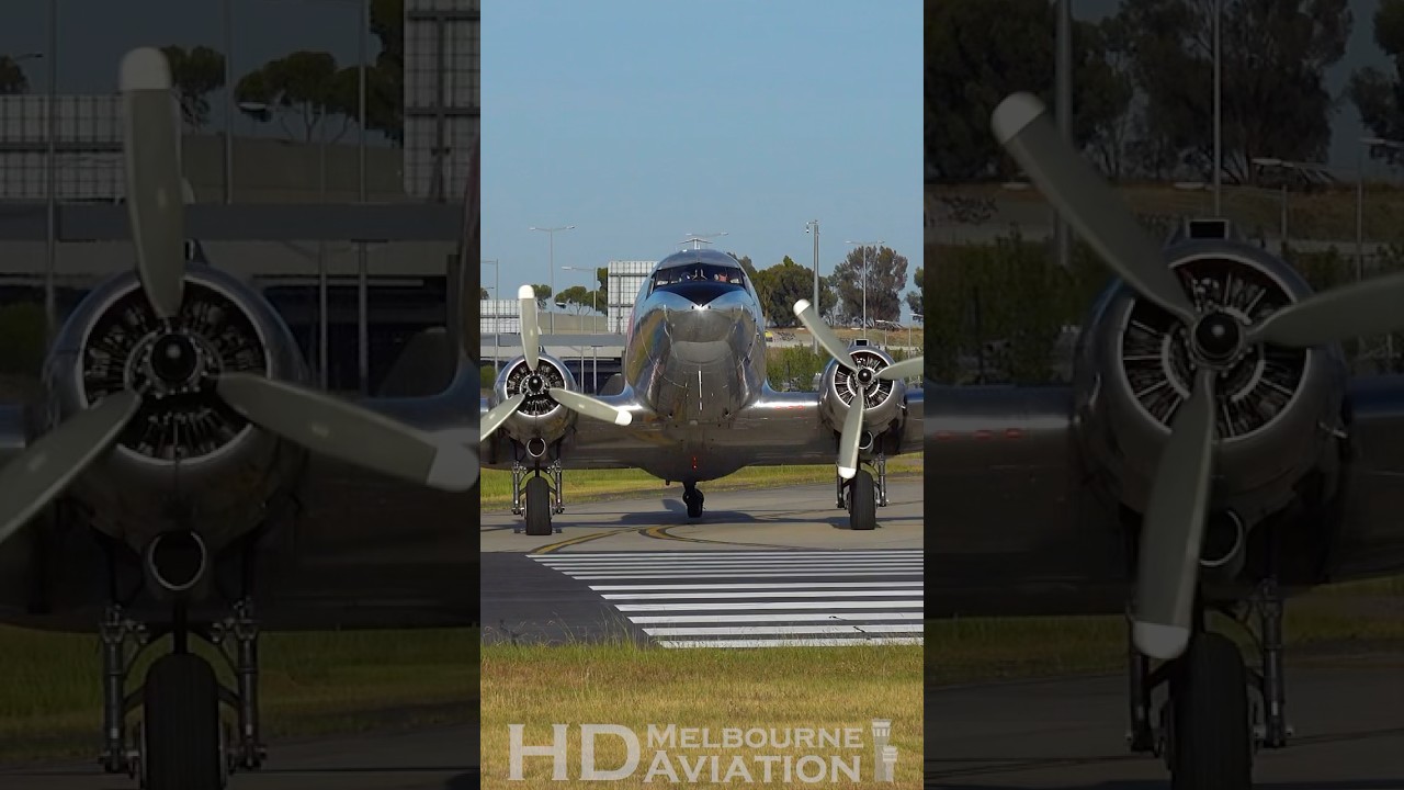 ✈️ 82 Year Old DC3 Takeoff from ESS 🇦🇺 #aviation #dc3