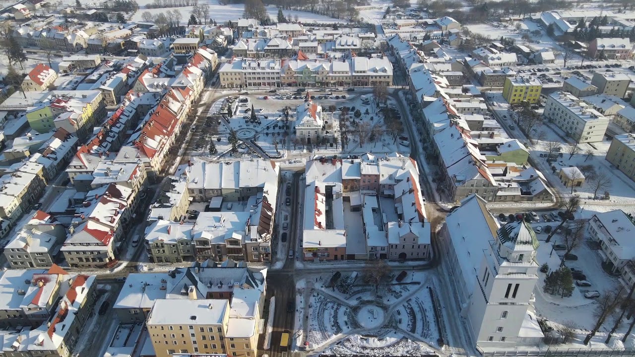 Działdowo z lotu ptaka (zima 2021r)