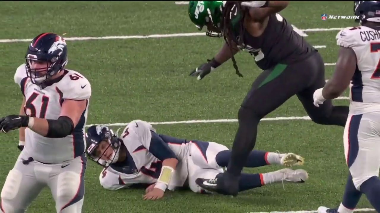 Brett Rypien Takes Multiple Cheap Shots on Final Plays | Broncos vs. Jets | NFL 2020 Week 4