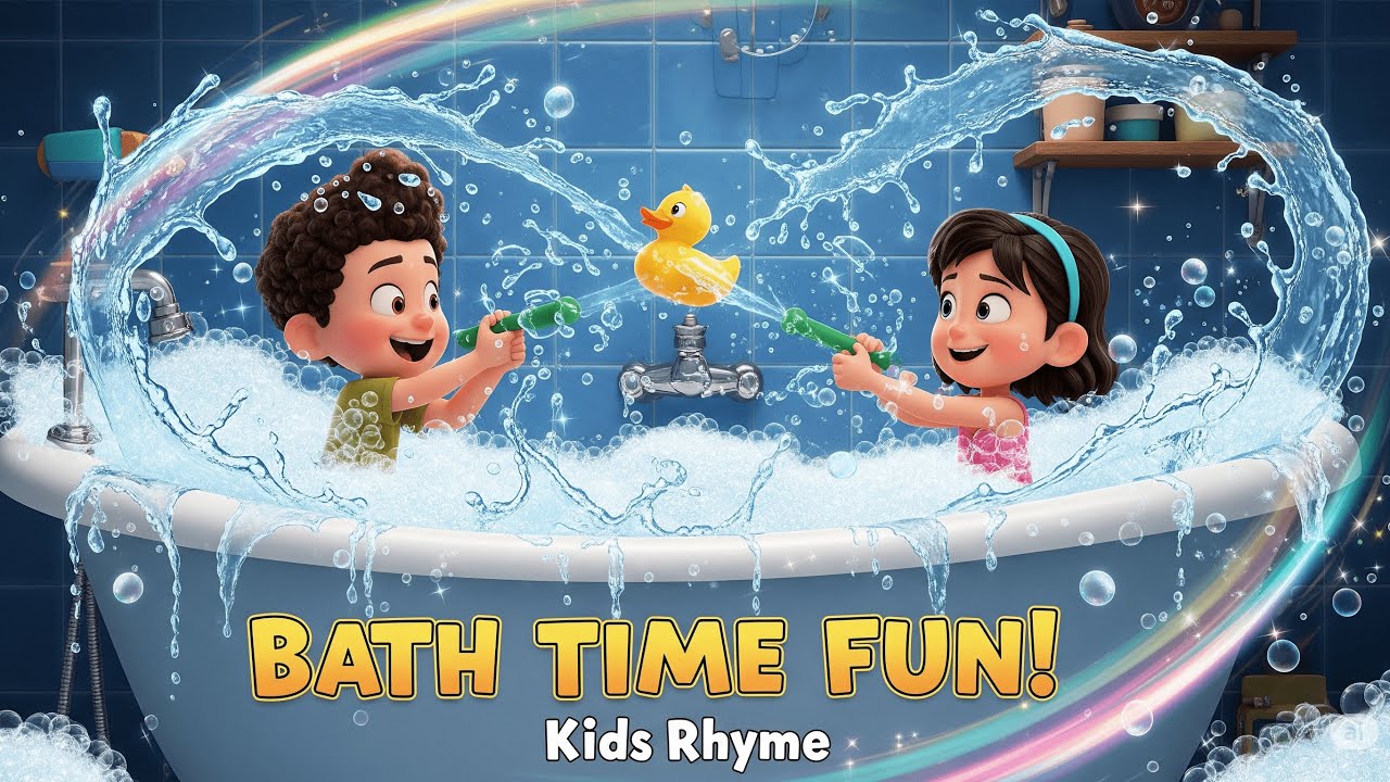 The Bath Time Song! 🛁 Fun Routine for Kids | Bubbles, Splash Party & Rubber Ducky Rap!