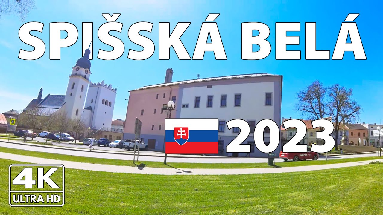 Спишская Бела Словакия Прогулка Walking Tour ☀️ 4K с Субтитрами