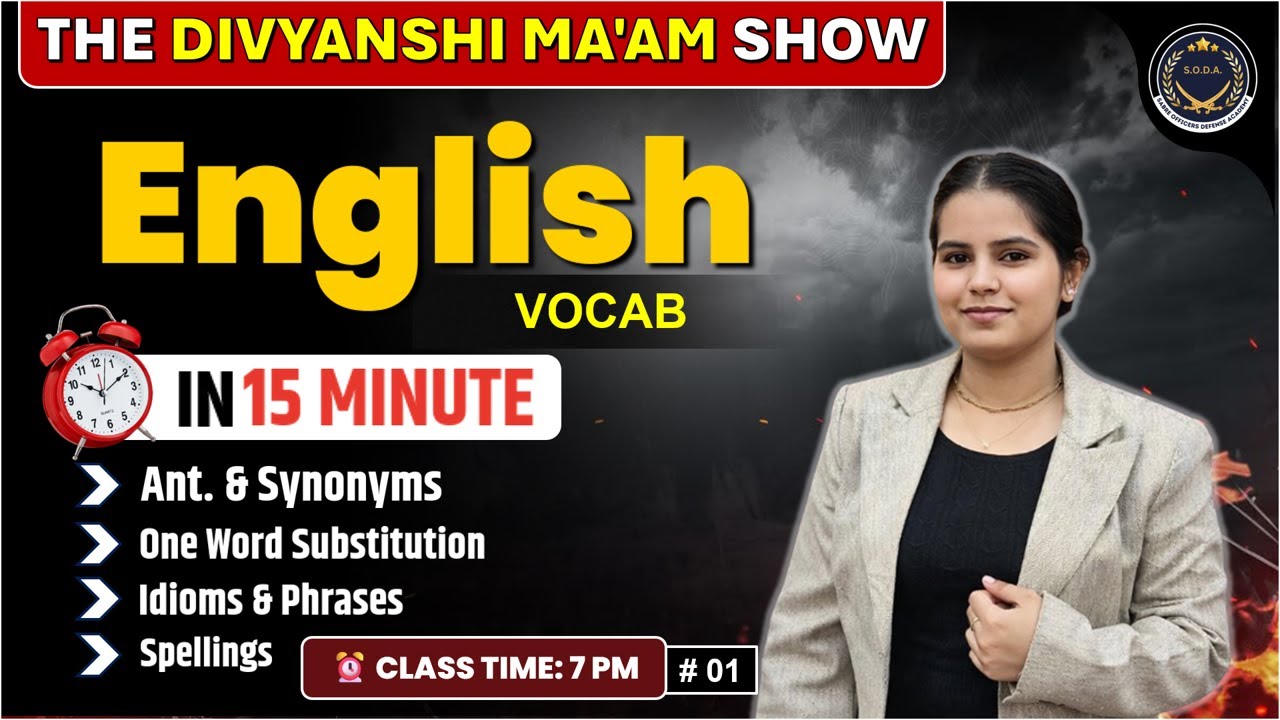 Daily English Vocabulary | Day 1 | Divyanshi Ma’am Show | Improve English Fast | Sabre Academy