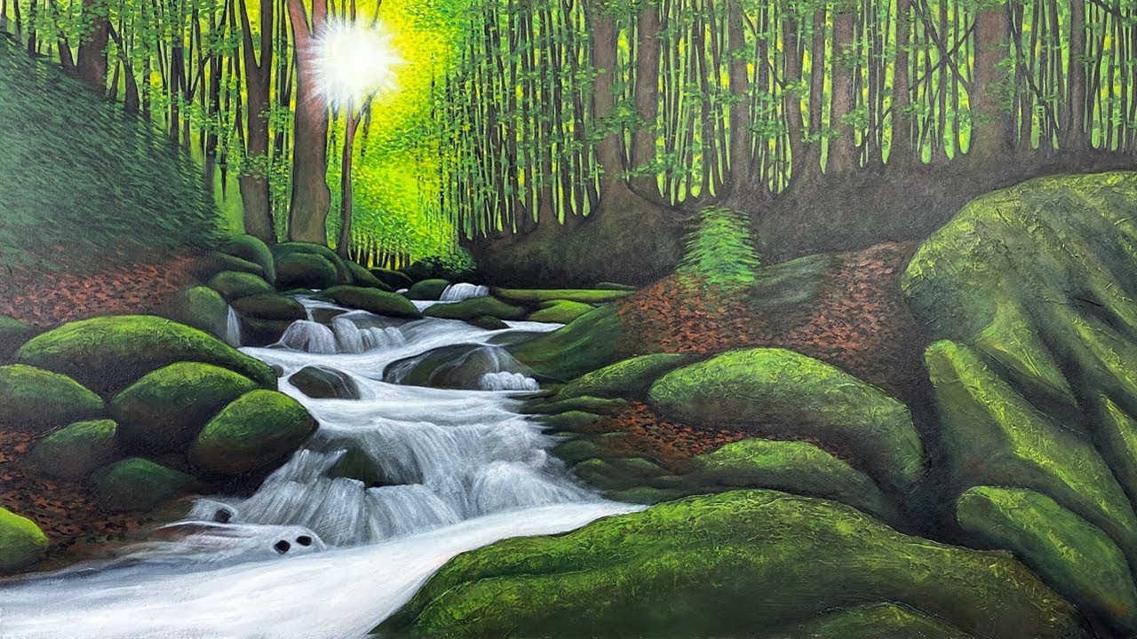 How to paint a waterfall