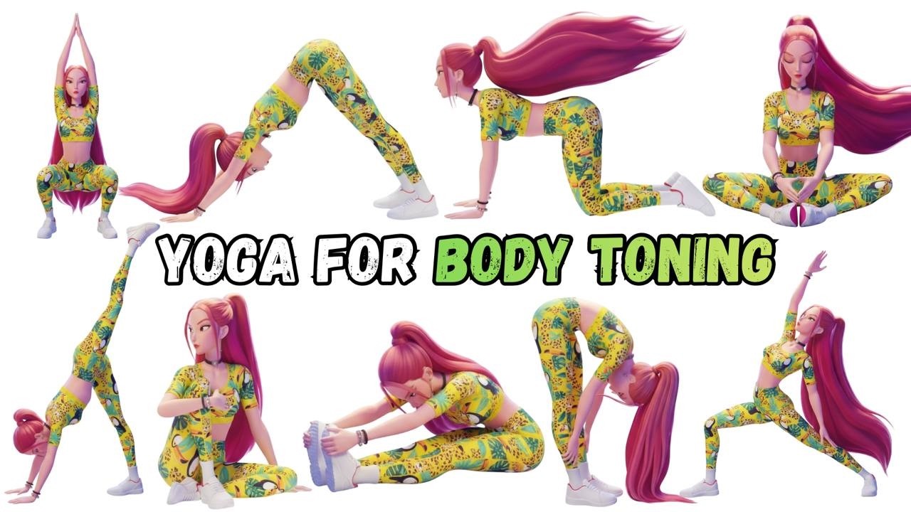 Yoga for Body Toning | Yoga Stretches Routine | Flexibility & Strength | Yoga for Kids