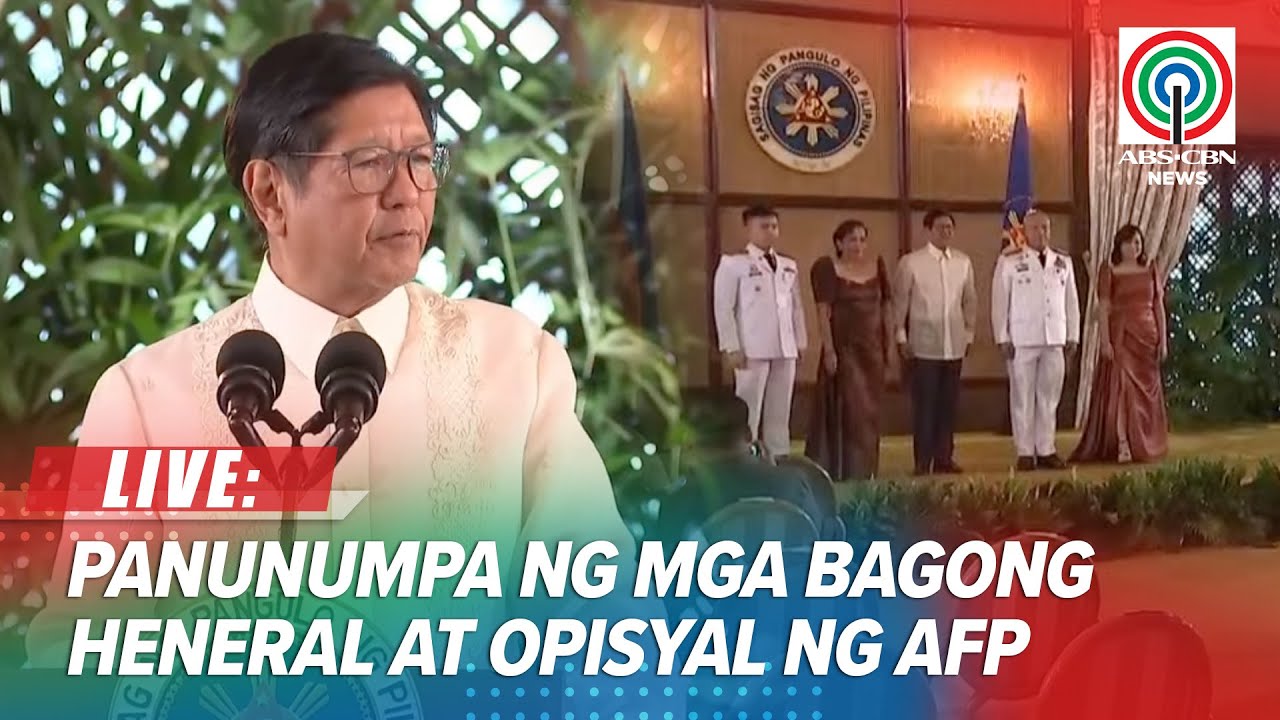 LIVE: Marcos Jr. at the oath-taking ceremony for newly promoted AFP generals and officials
