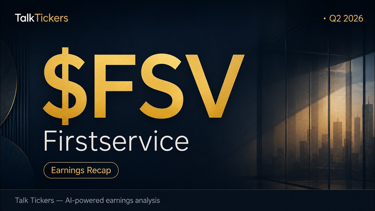 FirstService Q2 2026 Earnings: Growth Amid Market Challenges & Strategic Moves