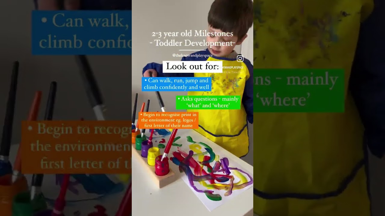 2-3 YEAR OLD DEVELOPMENT MILESTONES | #playideas #childdevelopment #toddleractivities