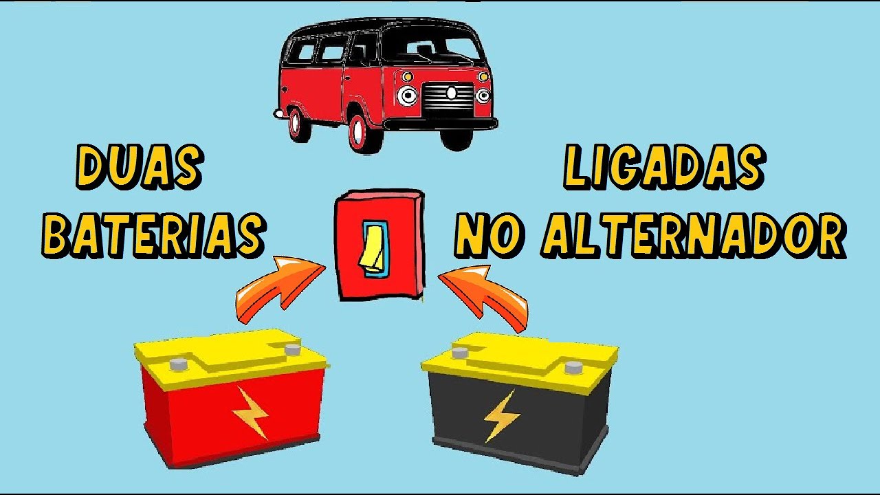 LIGANDO DUAS BATERIAS DA KOMBIHOME NO ALTERNADOR