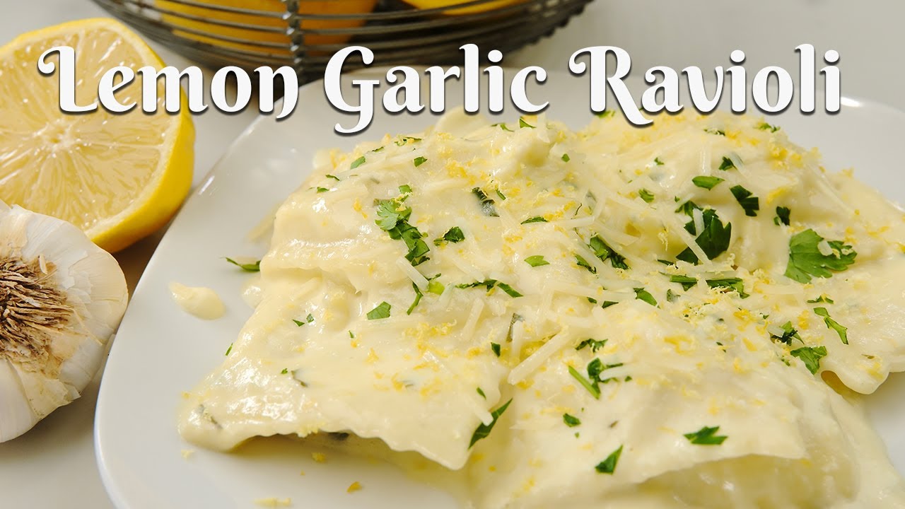 CREAMY LEMON GARLIC RAVIOLI: Quick, Easy, & Delicious Recipe/Dinner in 15 Minutes
