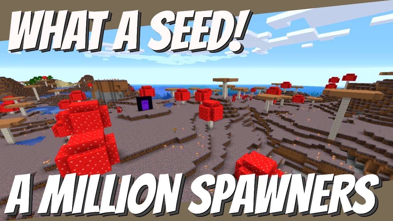 The Best Minecraft Seed? SO MANY Spawners and a Mushroom Island Start Point Seed Review (Avomance)