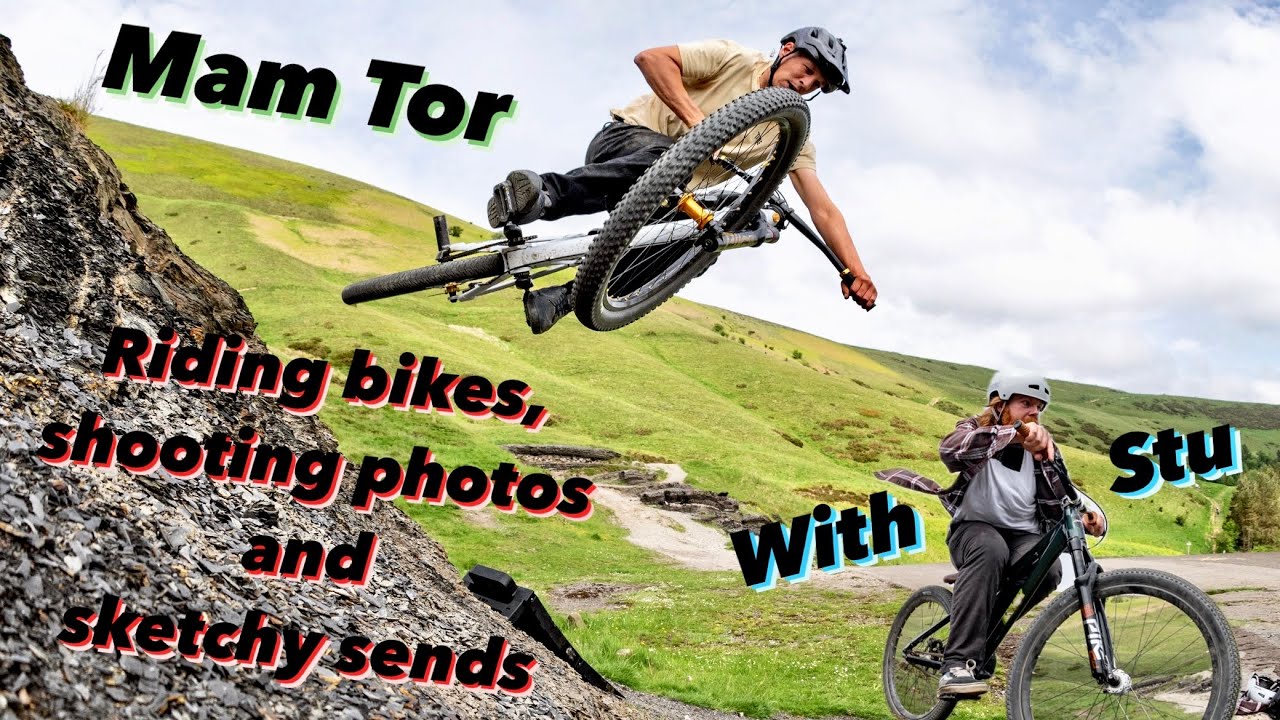 Mam tor MTB, getting sketchy and shooting some photos with a view
