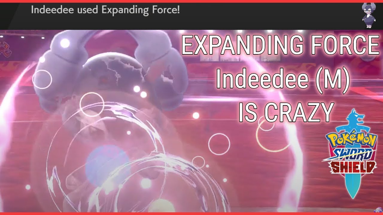 Male Indeedee goes CRAZY with EXPANDING FORCE!