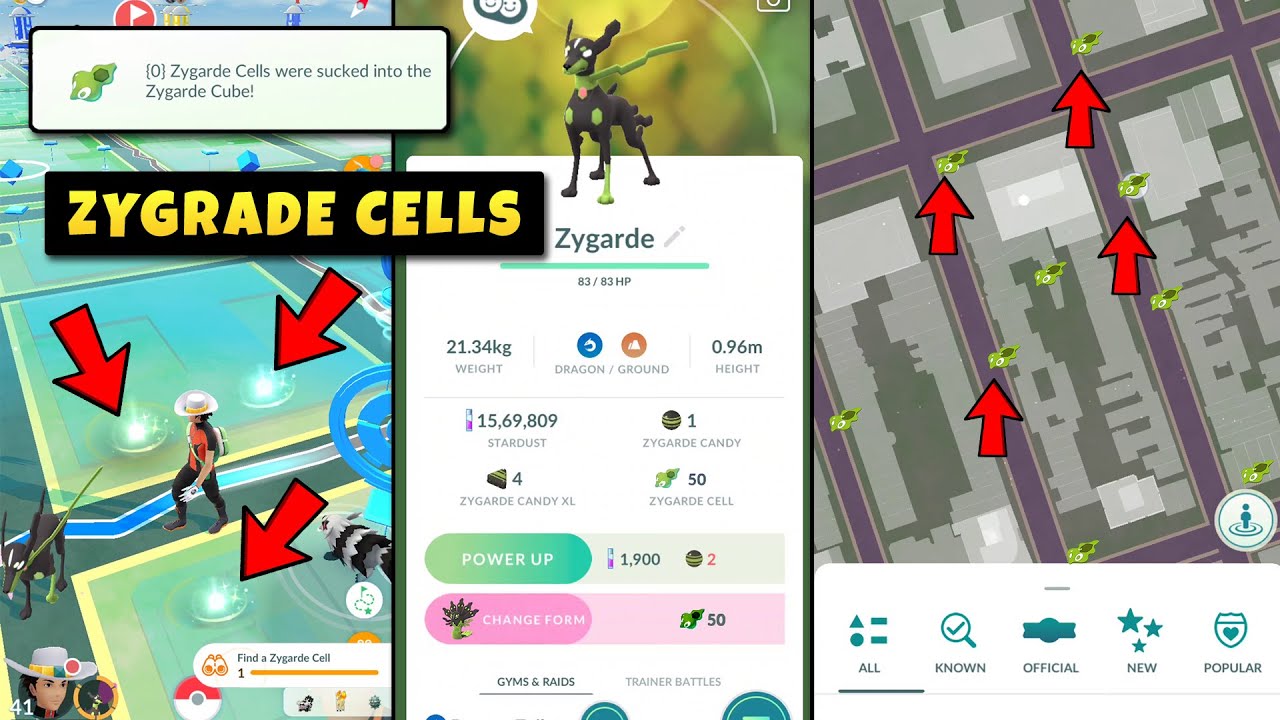 How to Get Zygarde Cells in Pok&eacute;mon Go | Pokemon Go Zygarde Cells Tracker | How To Evolve Zygrade