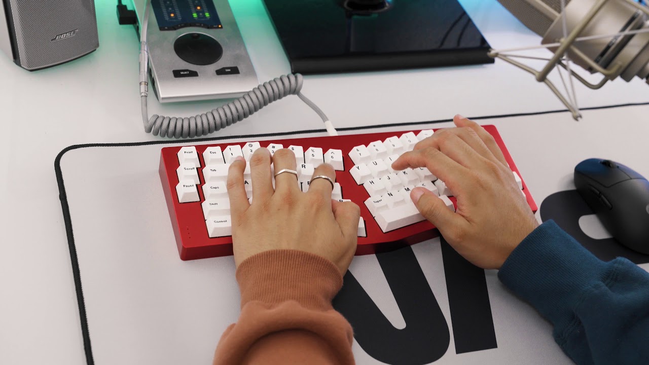 Red TGR Alice with lubed Black Gateron Inks Typing Sounds ASMR