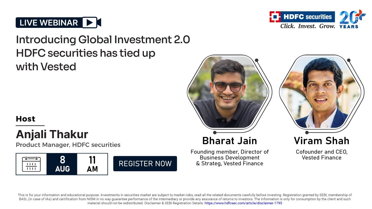 Introducing Global Investment 2.0 HDFC securities has tied up with Vested