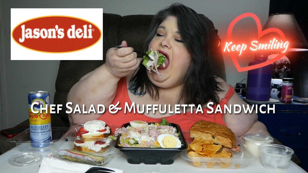 Jason's Deli Chef Salad & Muffuletta Sandwich Mukbang