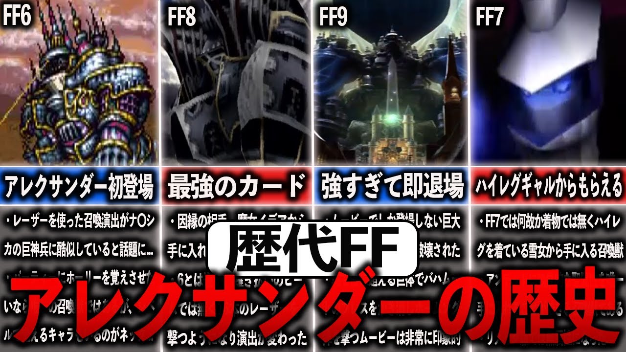 歴代FFのアレクサンダーの歴史まとめ【ゆっくり解説】