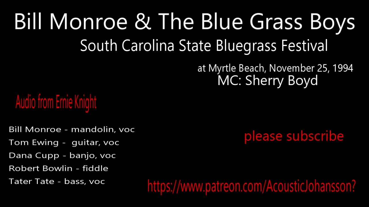 BILL MONROE MYRTLE BEACH, - NOV 25, 1994