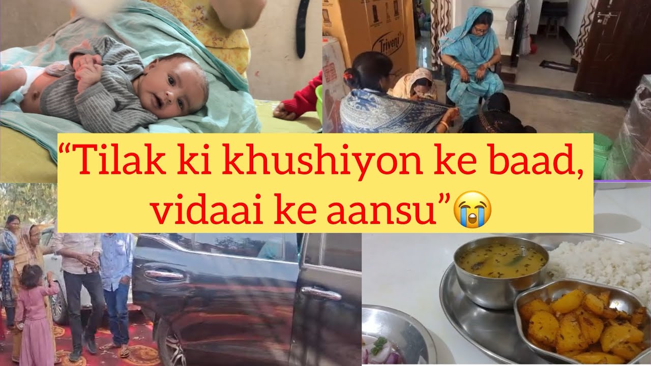 “Tilak ki khushiyon ke baad, vidaai ke aansu”🥲 #viral #trending #youtube #vlog 