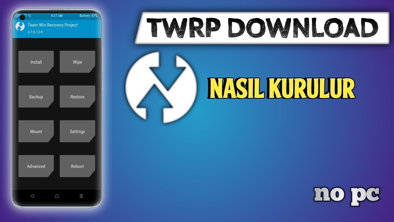 twrp nasıl yüklenir bilgisayarsız | KALICI | xiaomi magisk rom root